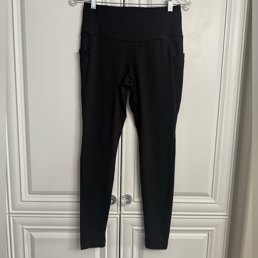 Mondetta Sz Small Black High-Waisted Athletic Pants Polyester/Spandex Blend NWOT